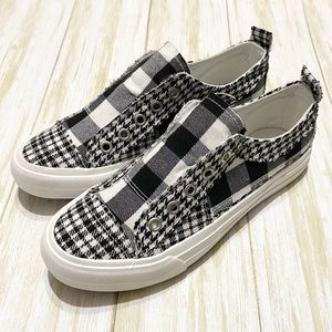 Gypsy Jazz Plaid Slip On Shoes